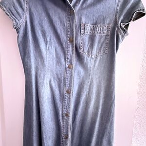 Denim Button-Up Dress